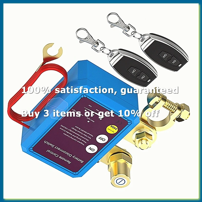 ●12V 240A Remote Battery Disconnect Switch Anti Marine RV ATV Boat Theft Automatic Cut Shut Off Switch for Auto Truck