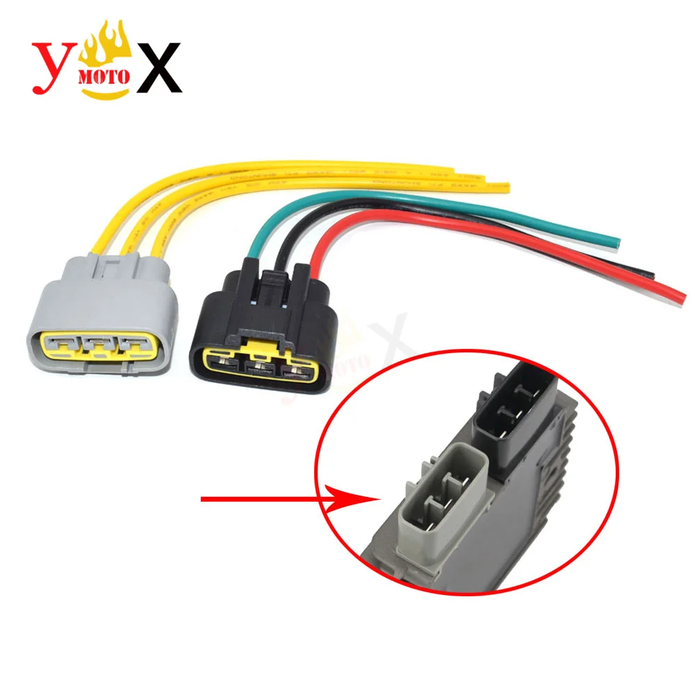 

6 Way Motorcycle Rectifier Voltage Regulator Wire Connector Plug For Can-Am Spyder GS990 GS/RS/RT/RTS Roadster Honda TRX 500/650