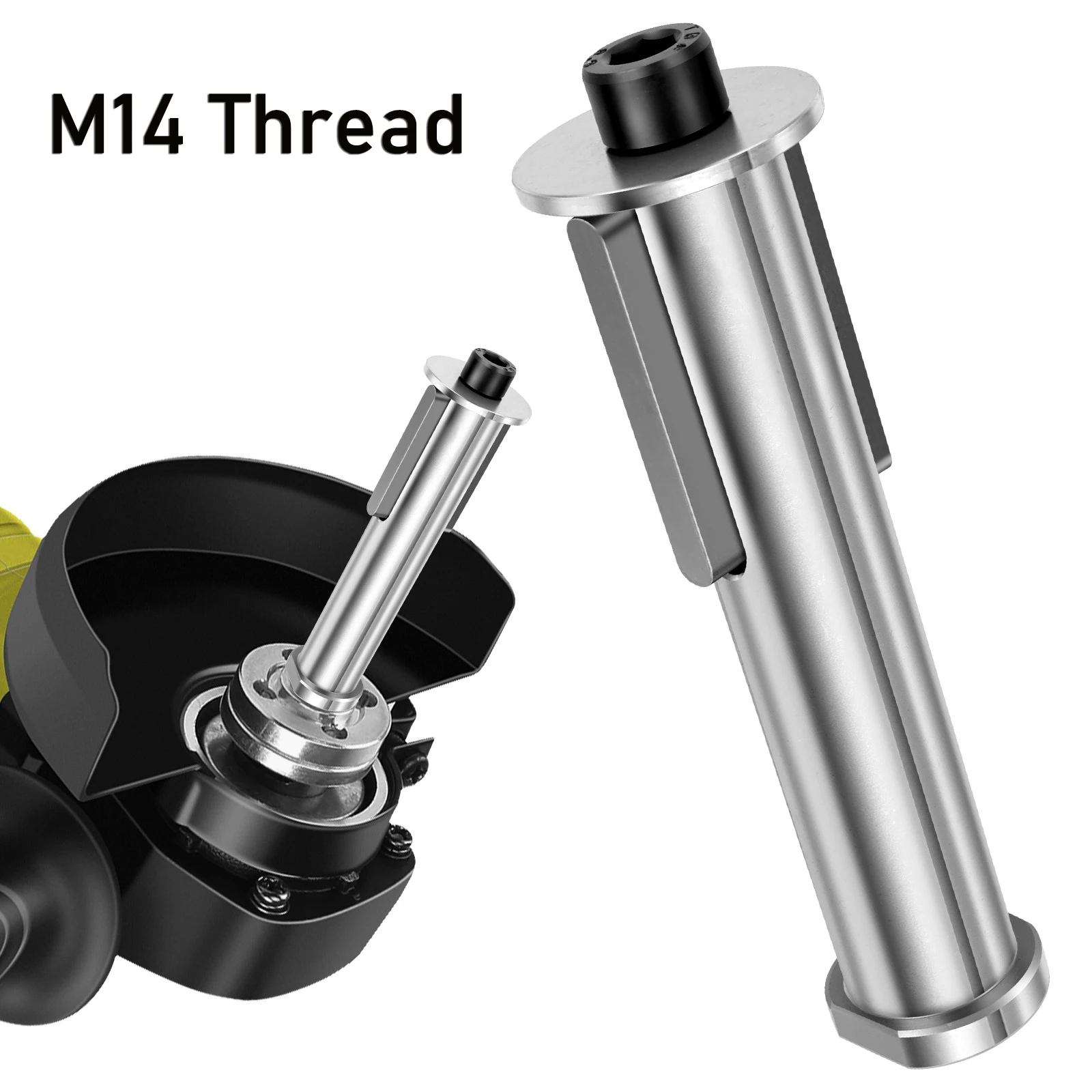 

M14 Thread Satin Roller Robust and Durable Mandrel Adapter Efficent Grinding Attachment for Angle Grinder, Roller Grinder