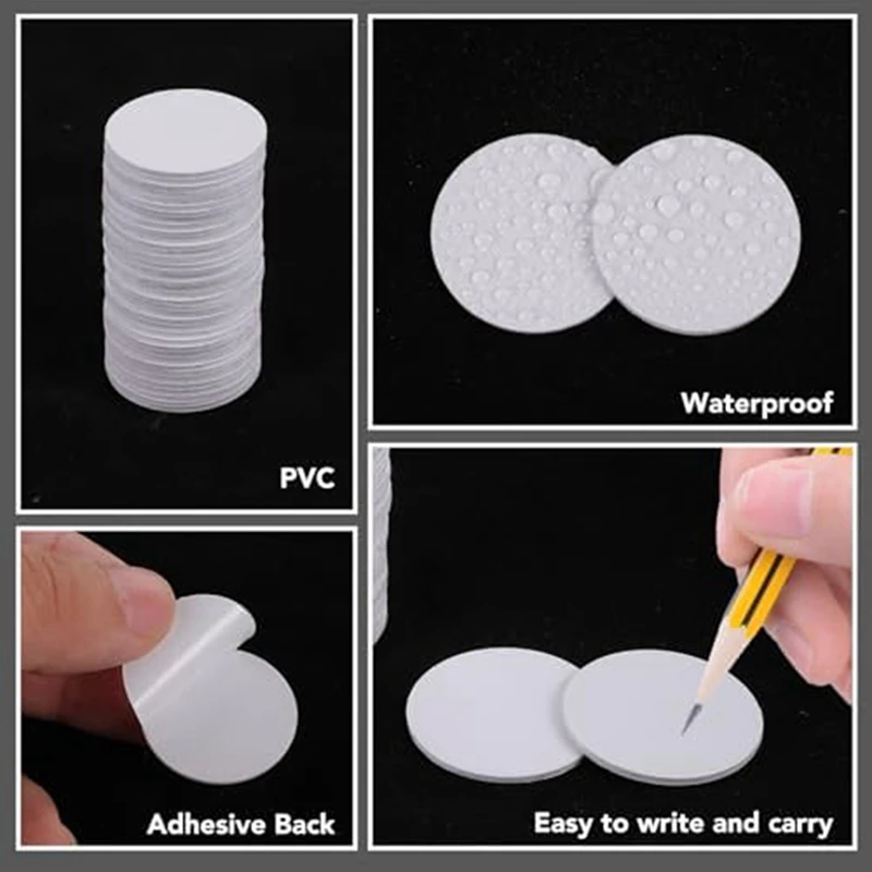 60Pcs NFC Tagsntag 215 NFC Sticker Chip Round NFC Tag Rewritable NFC Card Sticky Back NFC Enabled Cell Phone Device Easy To Use