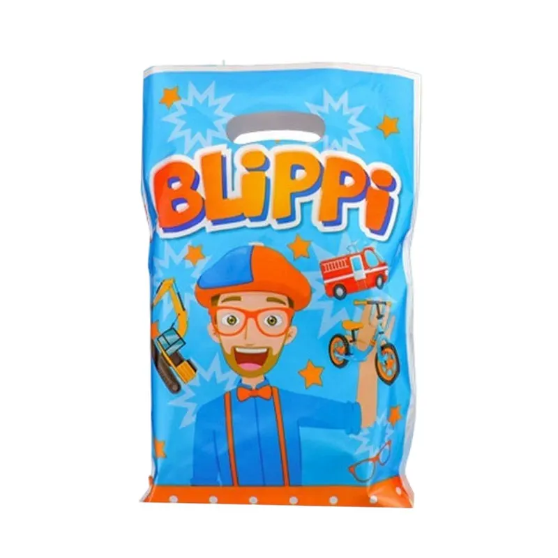 Englische Lehrer-Geburtstagsdekoration im Blippi-Thema: Teller, Becher, Ballons, Banner, Hintergrund, Geschenktüten und Partyzubehör – Detail 24