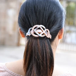 Women Headwear Large Cute Hair Clip Hollow Vintage Hair Barrettes Acetate Fashion Hair Accessories For Women