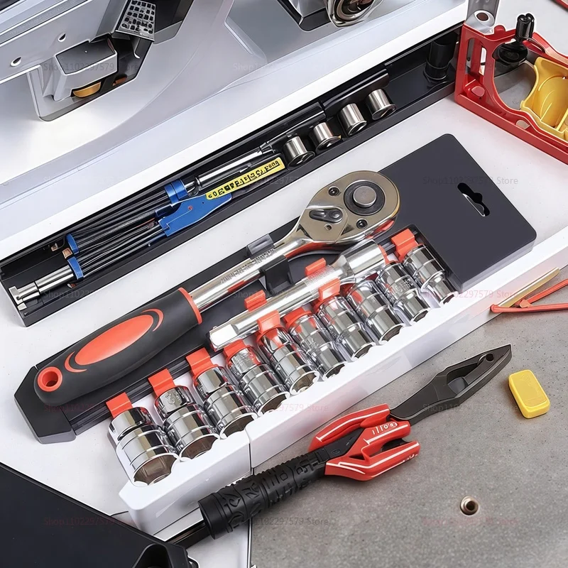 12 قطعة المقبس أداة إصلاح السيارات مجموعة 1/4 سريعة اسئلة وجع سداسية صيانة السيارات مفتاح بانة أدوات