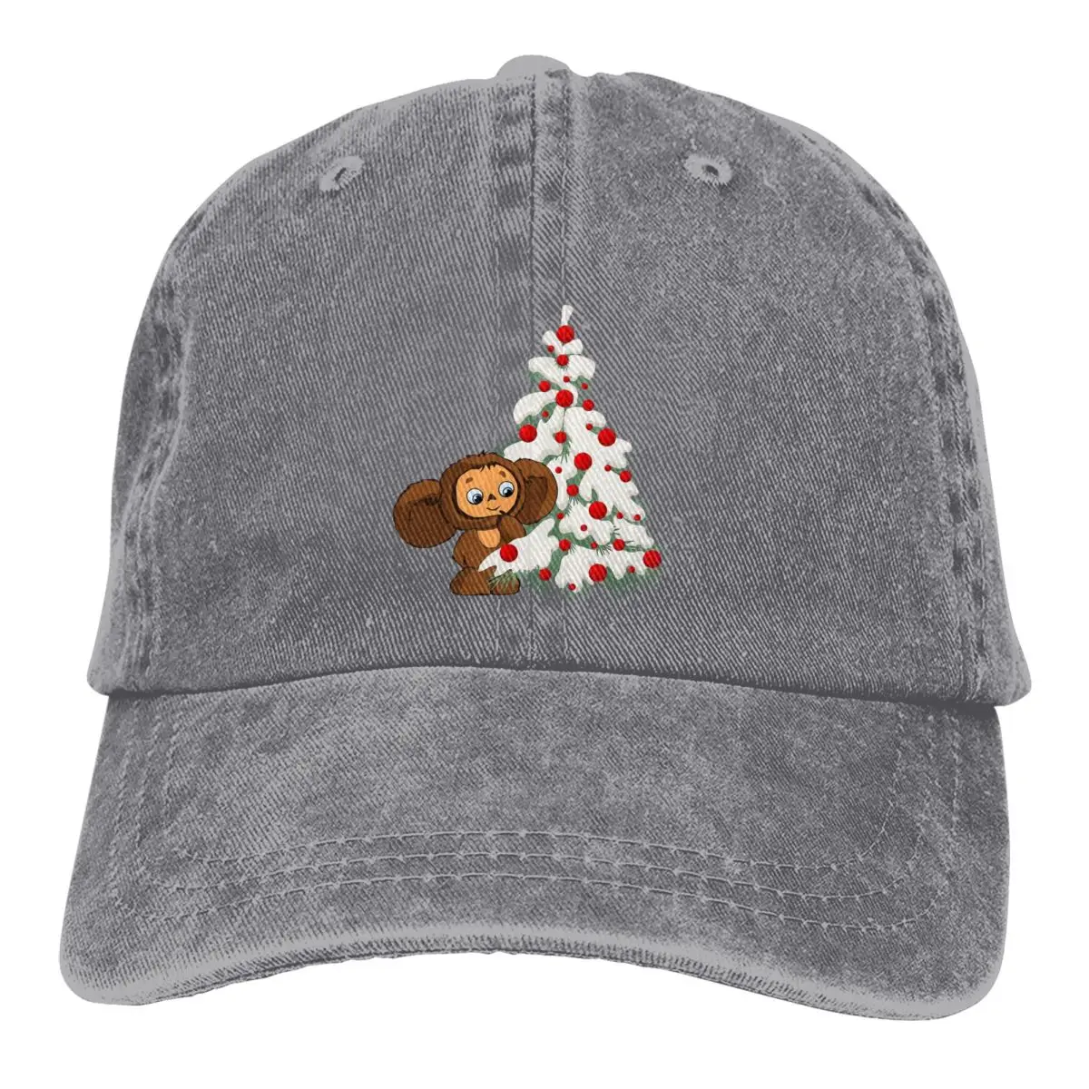 Pure Color Dad Hats Christmas Tree Women's Hat Sun Visor Baseball Caps Cheburashka Cute Soviet Russian Cartoon Peaked Cap