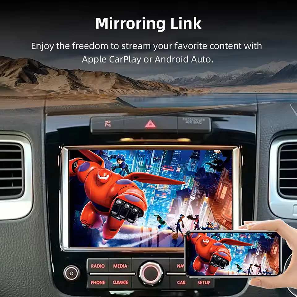 وحدة التحديثية اللاسلكية Carplay لسيارة Volkswagen Touareg RNS850 Android محول السيارات airplay VW 2010-2017 car play Mirroring