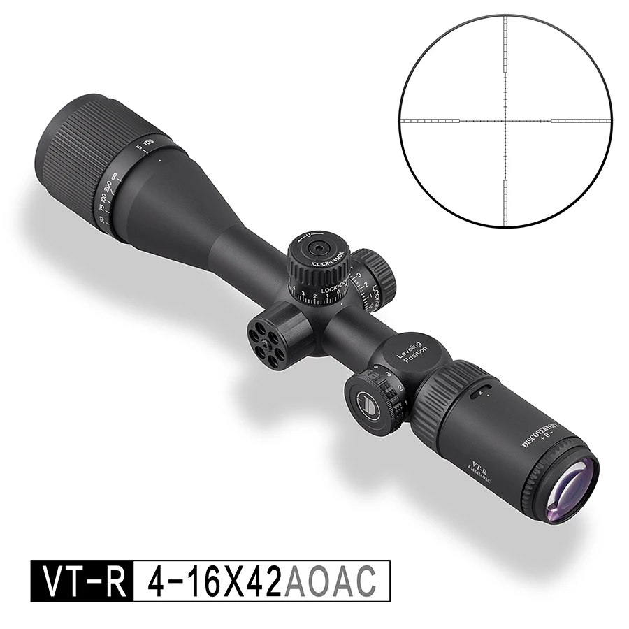 Discovery VT-R 3-12/4-16/6-24X42AOAC Cheap Tactical Scopes Green Red Illuminated Riflescope Super Thin-wall Large Field Of View