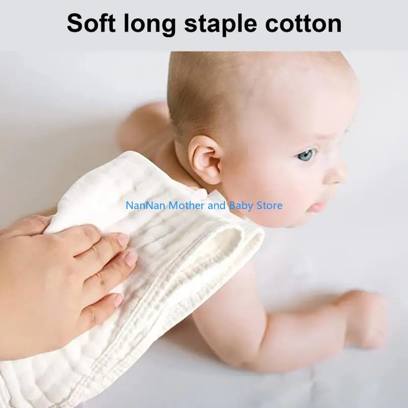 

6Pcs Saliva Towel Cotton Burp Cloths for Boys Girls Toddlers Feeding Bib 6-Layer Baby Washcloths Infant Burping Towel