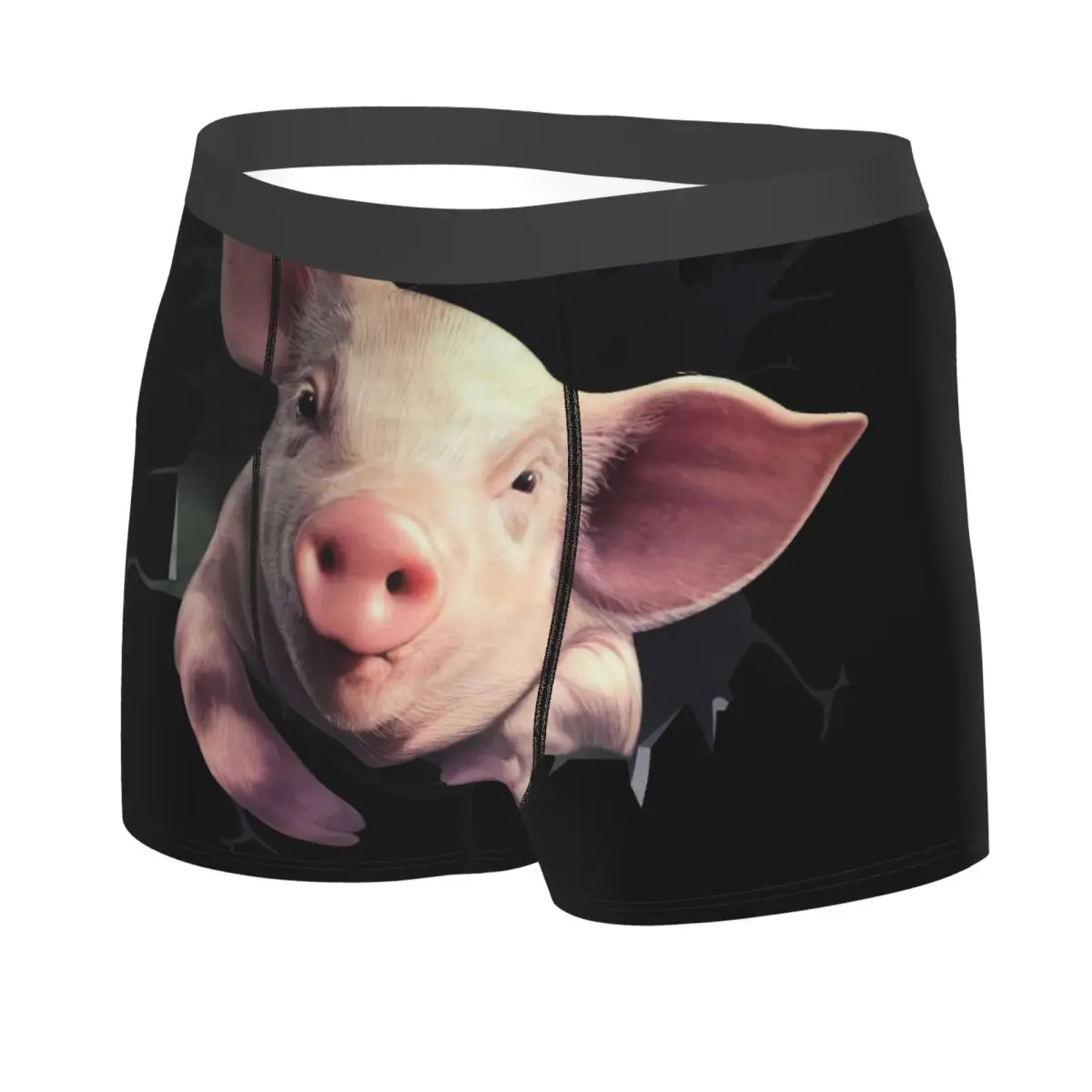 カスタムおかしい動物かわいい豚ボクサーパンツオム 3D プリント下着パンティーブリーフストレッチパンツ