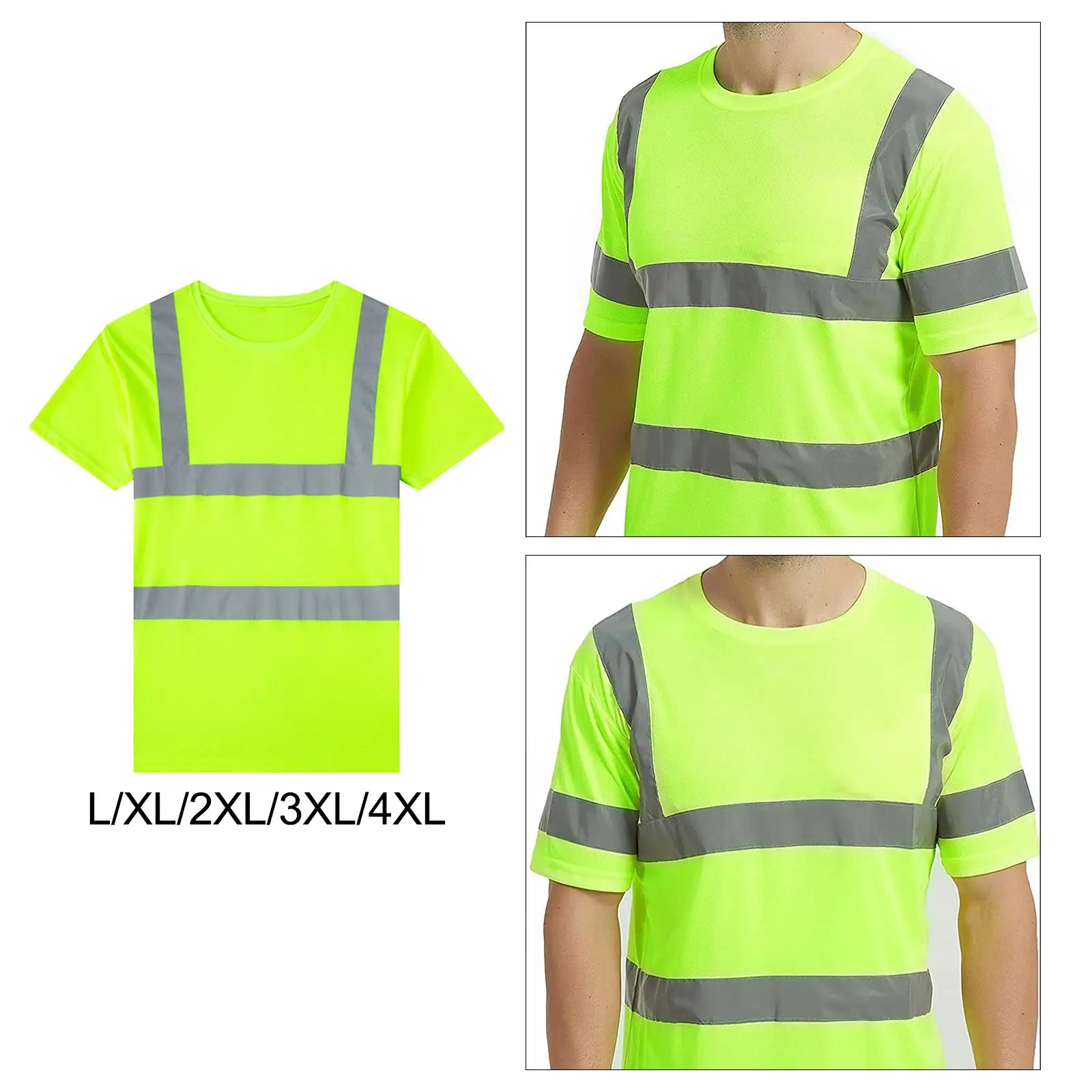 

High Visibility Short Sleeve Construction Shirt Quick Drying High Visibility
