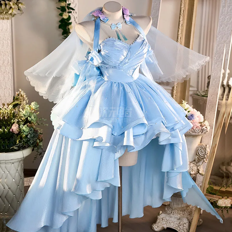 

Аниме Re Zero Ram Rem Косплей Костюм Женское Элегантное праздничное платье с бантом Вуаль Ожерелье Костюмы Хэллоуин Карнавал Одежда для ролевых игр