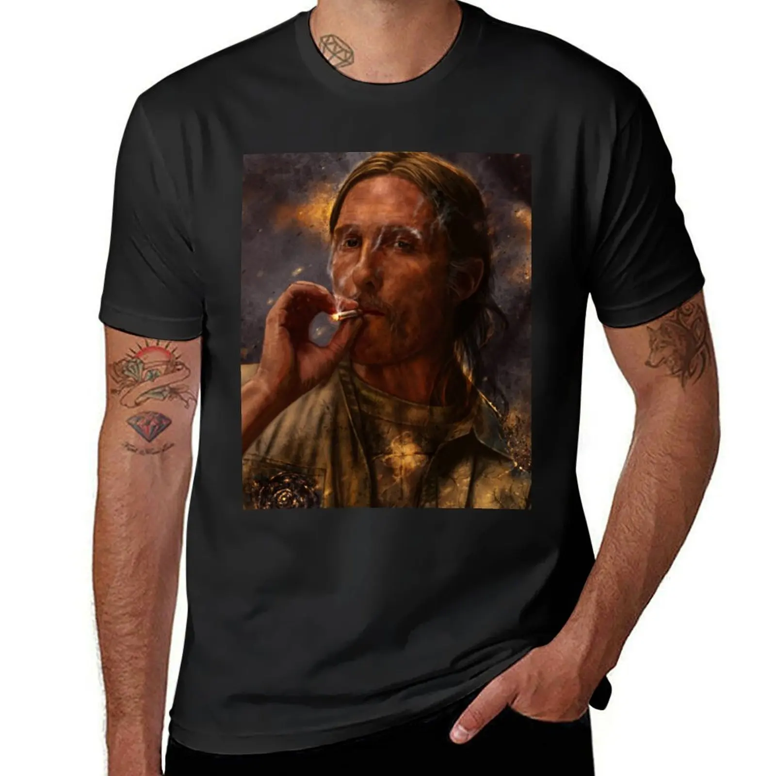 True Detective - Rust Cohle 2014 T-Shirt korean fashion quick drying hippie clothes mens t shirt graphic