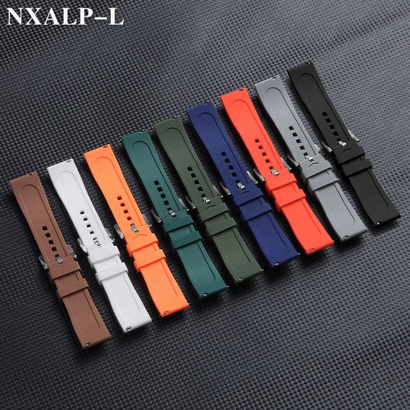 20 مللي متر 22 مللي متر حزام ساعة سيليكون ل رولكس حزام ل سايكو سوار الرجال Watrproof الرياضة حزام العالمي معصمه الإفراج السريع