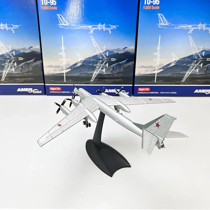 1/200 Scale Alloy TU-95 Russian Air Force Tupolev Bomber Fighter Model Collection Ornaments Children's Aircraft Toys F Series