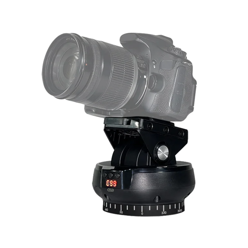 

EDT-YT-1200 Rotation Panoramic Remote Control Pan Tilt Motorized Tripod Electric Head Pan Tilt Black Plastic For Phones Cameras
