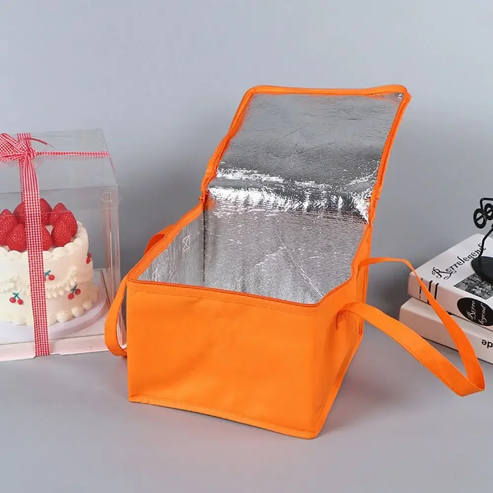 New Portable Insulated Thermal Cooler Bag Zip Solid Color Drink Storage Tin Foil Lunch Bag Outdoor Camping Picnic