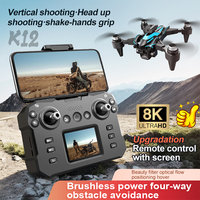 2024 New K12 Max Professional Drone Aerial FPV 360° Obstacle Avoidance Brushless Motor 8k Camera with Screen Remote Control Toys