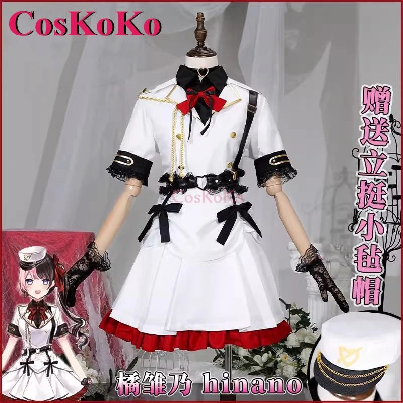 

CosKoKo Hinano Tachibana Cosplay Costumes Anime VTuber VSPO! Sweet Lovely Uniforms Full Set Halloween Party Role Play Clothing