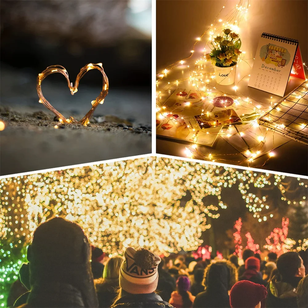 LED Outdoor Solar Lamp String Lights timing 200/300 LEDs Fairy Holiday Christmas Party Garland Solar Garden Waterproof