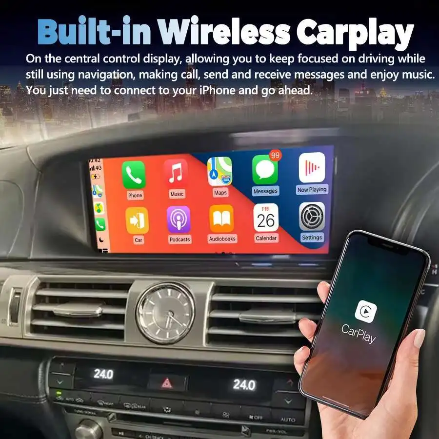 Auto Android Multimedia Video Player Carplay Für Lexus Ls600 Ls460 2013-2017 LS 600 460 12,3 zoll Band recorder GPS Qled Bildschirm