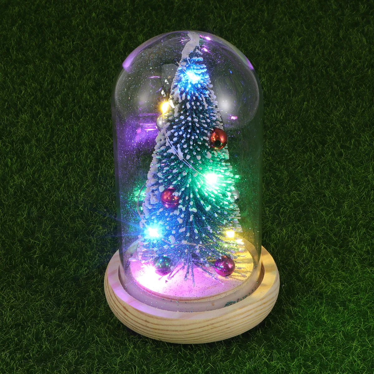 구슬 장식 나무 데코 수제 유리 돔 램프 침실 웨딩 파티 장식 크리스마스 발렌타인 선물 LED 야간등