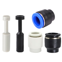 5pcs/lot PP PPF4 /6/8/10/12mm Pneumatic Blanking Pipe End Cup Plugs Air Hose Tube Push Fit Connector Plastic Plug