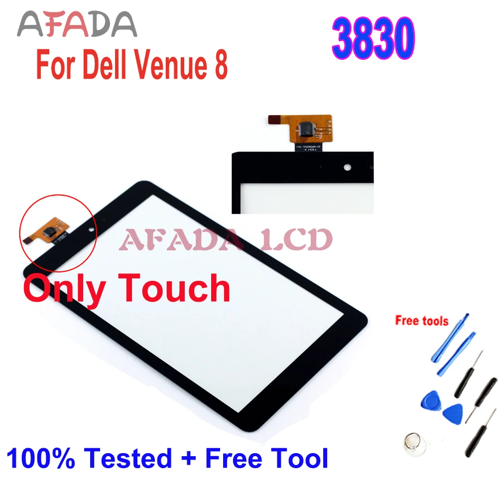 

8" For Dell T02D Venue 8 Touch Screen Digitizer Black T02D Screen Panel Glass 1920x1200 Venue 8 3830