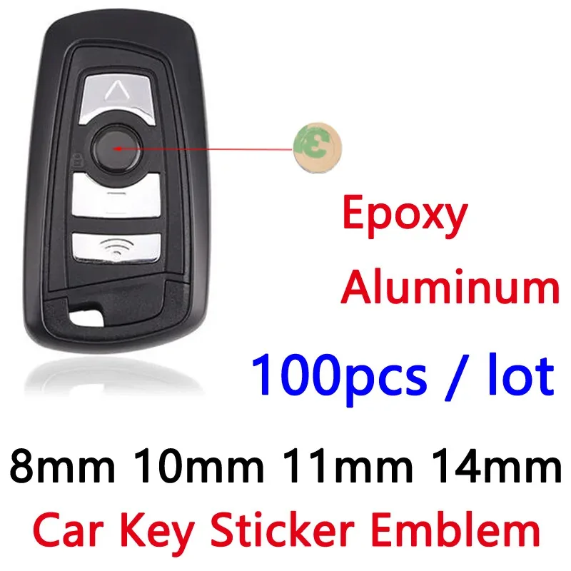 

100 шт. 8 мм 10 мм 11 мм 14 мм для автомобильного ключа, наклейка с эмблемой, значок для E46 E39 E38 E90 E60 Z4 X1 X3 X5 X6 M1 M2 M3 M4 M5, 50-летие
