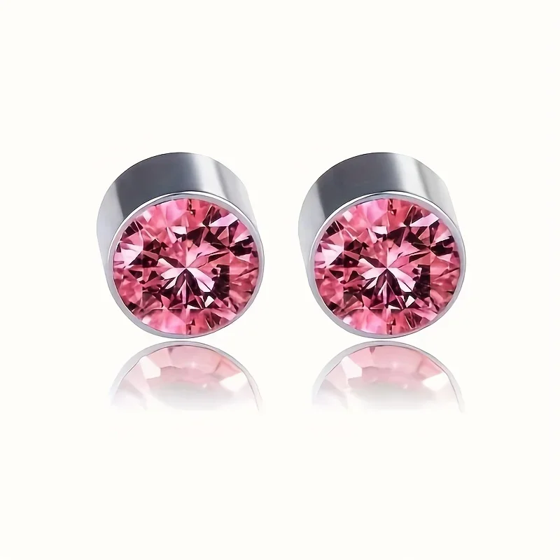2-12Pcs Simple Stainless Steel Magnetic Nose Stud Earrings, 3mm Non-Pierced Body Jewelry For Male and female view 5