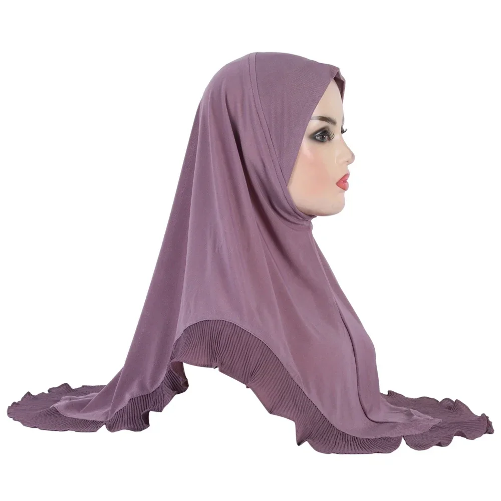 12pcs Ramadan Women Muslim Instant Hijab Prayer Islamic Amira Shawls Scarf Pull On Headwrap Turban Burqa Femme Headband Hats