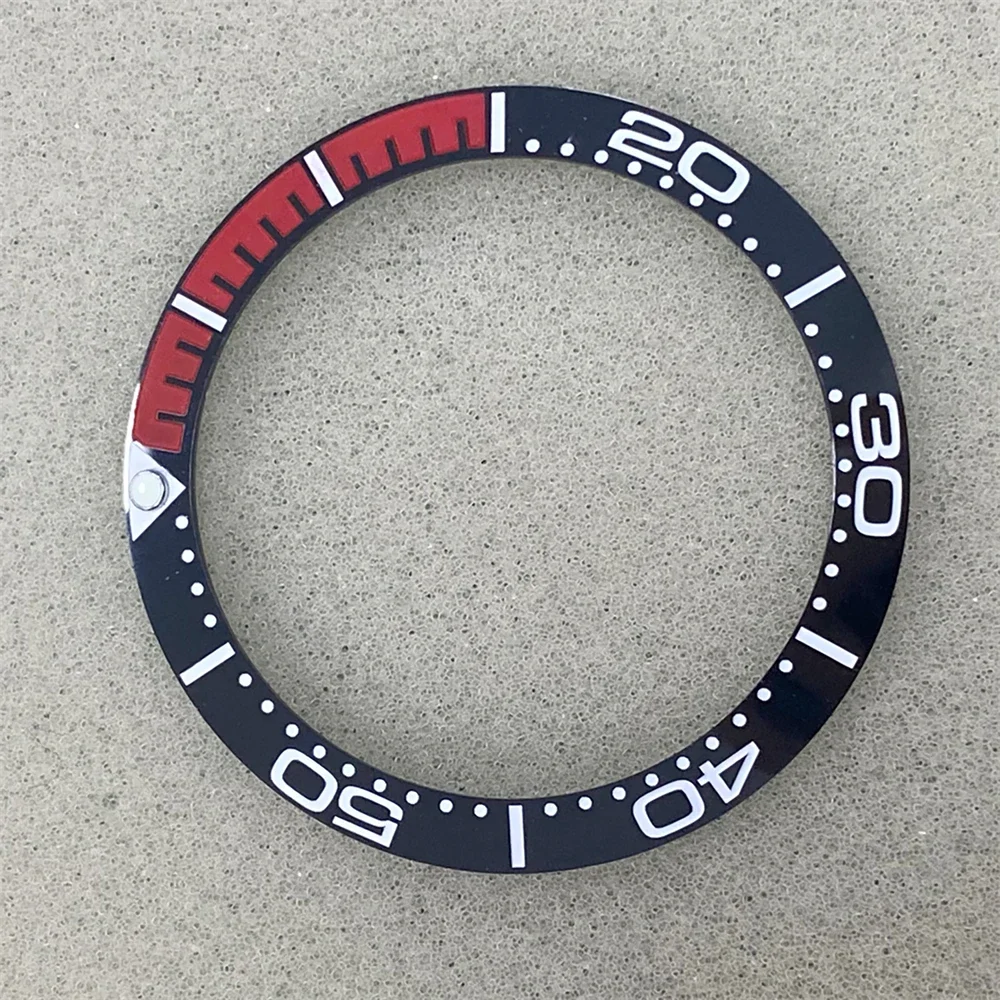 Nowa modna dwukolorowa rama szkiełka zegarka 38mm 30.5mm ukośna ceramiczna ramka szkiełka zegarka do zegarka z pierścieniem na usta akcesoria do zegarków dla mężczyzn