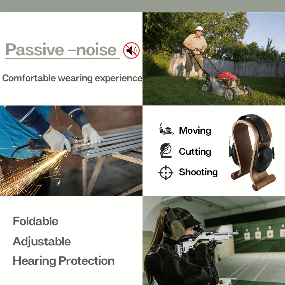 NRR 22dB Tactical Shooting Earplugs Passive Noise Reduction Hearing Protection for Hunting Gun Range Shooting Reusable Soft Comf
