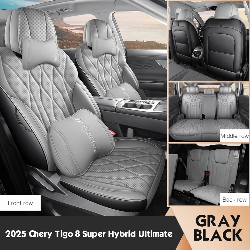

Custom Fit Car Seat Cover 3 Rows 7 Seats For 2025 Chery Tiggo 8 Super Hybrid Ultimate Chery Tiggo 8 Pro Plus Artificial Leather