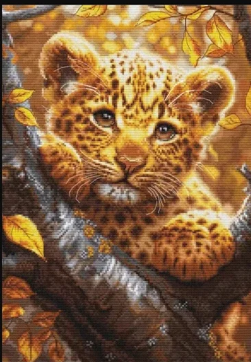 Leopard Bouquet Clear Picture Top Quality Cross Stitch Kits Crafts 14CT Unprinted Embroidered Handmade Art Set Decor