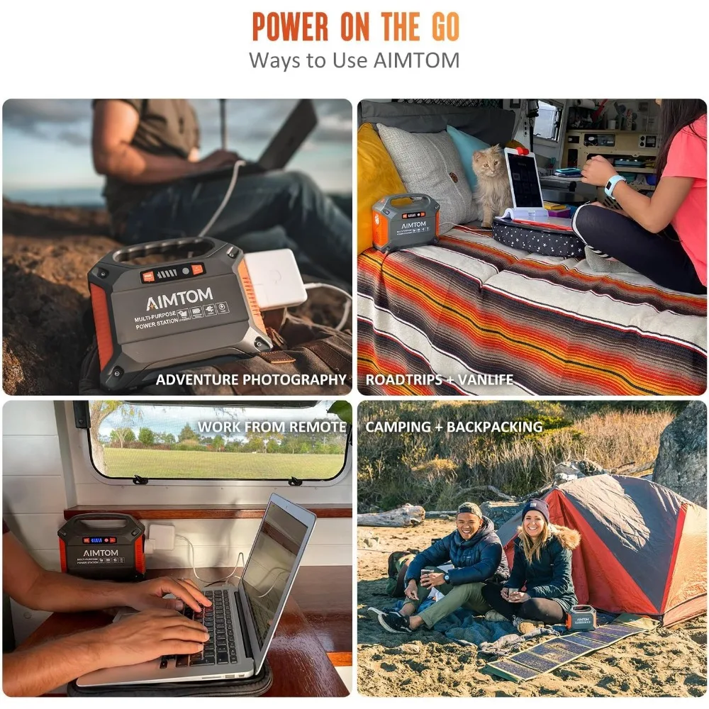 ポータブル155Wh電源 - 30Wソーラーパネル付き - 最大出力150W/110V AC、18W USB-C、デュアルUSB-Aポート、12V DC出力 - S