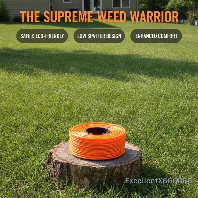 Heavy Duty Trimmer Line Steel Inner Core Serrated Edge Low Replacement Frequency Weed Cutter for Garden Lawn Yard Weeding