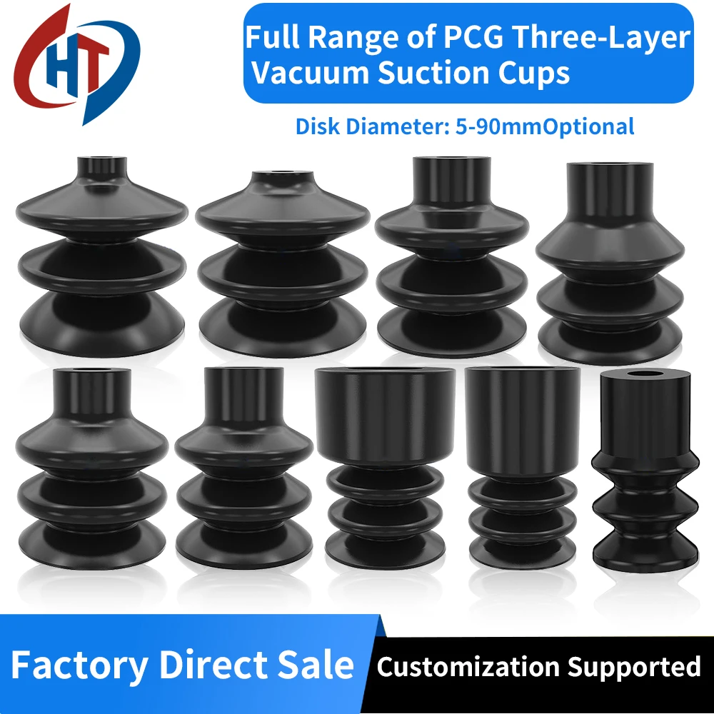 

Myotoku Style Industrial Pneumatic Vacuum Suction Cups PCG3/5/7/10/60/90 Silicone Suction Nozzles for Manipulator