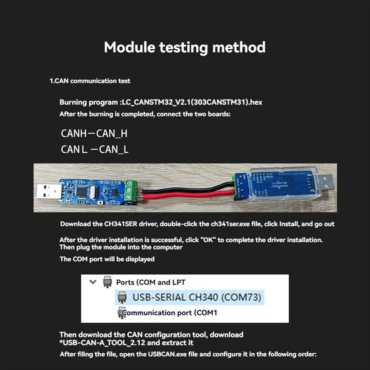 N05R USB to CAN Communication Module USB to CAN Canbus Analyzer Adapter Onboard CAN Transceiver TJA1051T