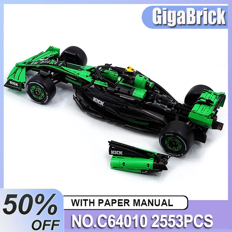 

Новый MOC Custom Уникальный Технический F1 C44 Супер Масштаб Автомобиля 1:8 Модель Diy Строительные Блоки Кирпичи Головоломка Игрушка Подарки На День Рождения Для Детей