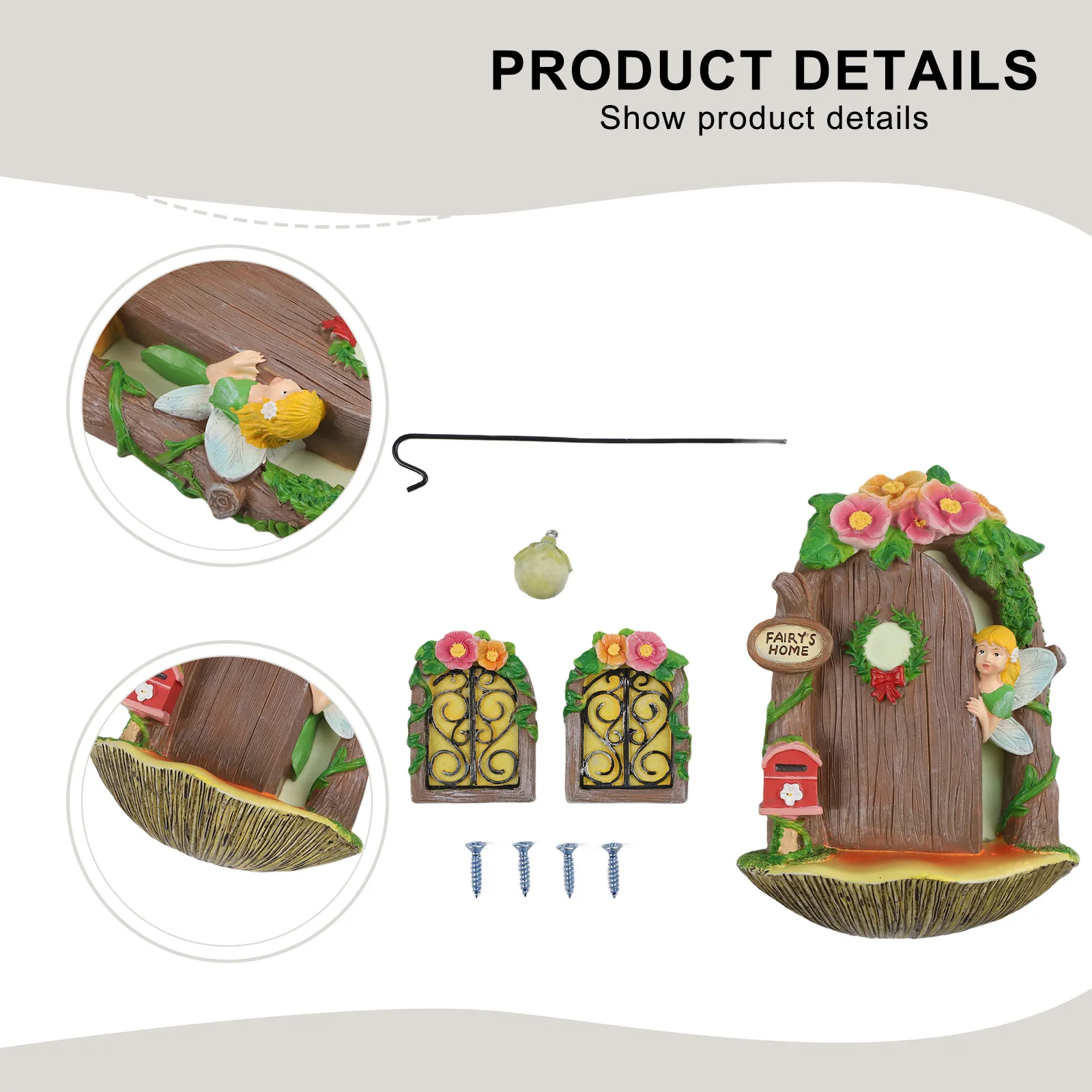 Charming Landscape Accessory 14.5*8*19CM Fairy Doors And for windows Adding Warmth To Any Garden Encourage  Charming