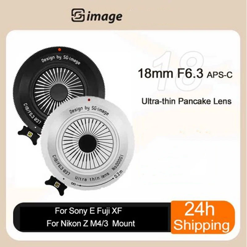 SGimage 18 مللي متر F6.3 APS-C رقيقة جدا فطيرة دليل رئيس عدسة لسوني E Fujifilm FX نيكون Z مايكرو 4/3 MFT جبل الكاميرا