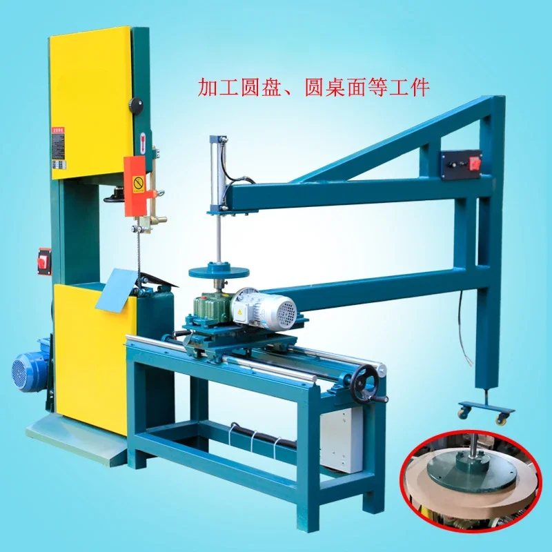 Woodworking machinery round table sawing circular workpiece processing band saw machine with high automatic rotation efficiency