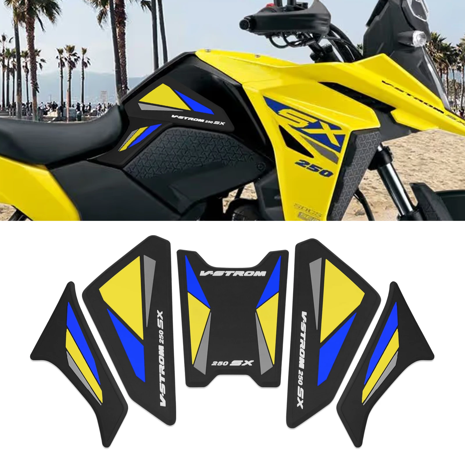 

For Vstrom 250 SX V-Strom 250SX 2025 2024 2023 Motorcycle Fuel Tank Pad Sticker Traction Pad Side Guard Fuel Tank Pad