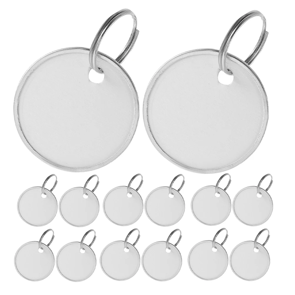 80pcs Metal Key Tags with Blank Labels Identification Rings for Home Office Wedding Party Organization Split Ring