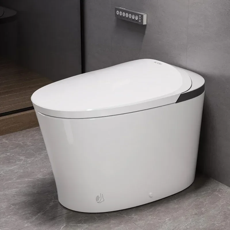 Smart Toilet with Bidet Built-in Heated Seat Auto Flush Warm Water, Air Dryer, Deodorization, Modern Smart Toilets for Bathrooms