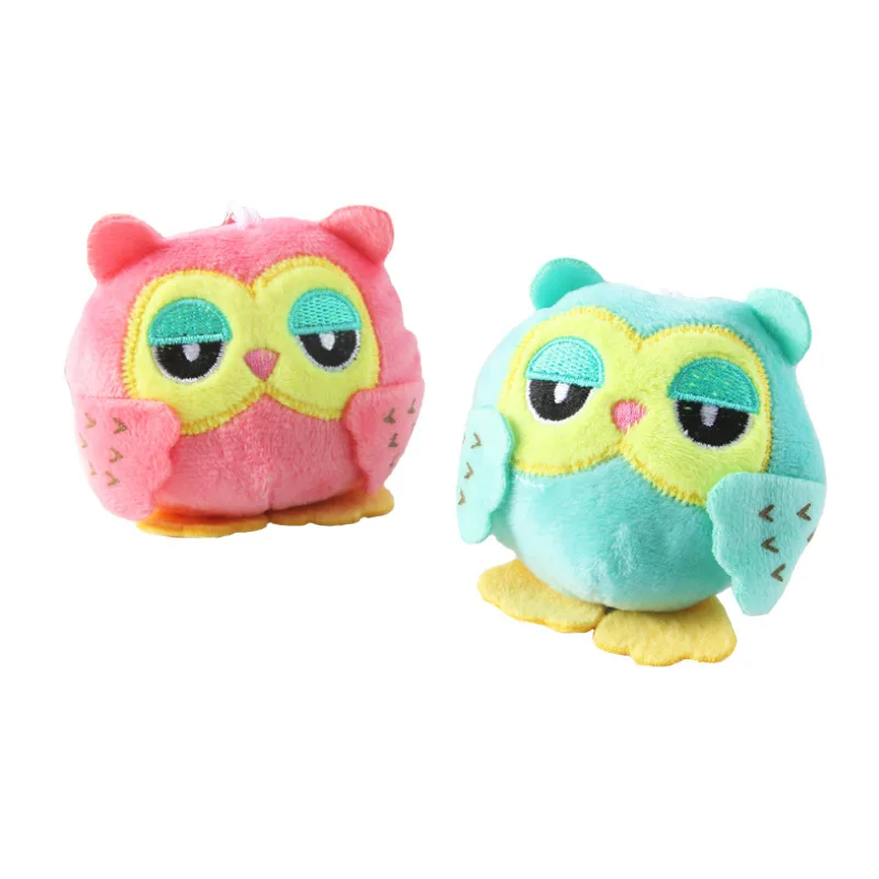 60pcs/lot Wholesale Cartoon Owl Doll Plush Keychain Big Eyes Owl Pendant Accessories,Deposit First to Get Discount much,Pta303