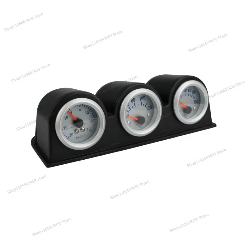 For Car modification instrument 52mm boost, water temperature, oil pressure gauge, three in one combination instrument
