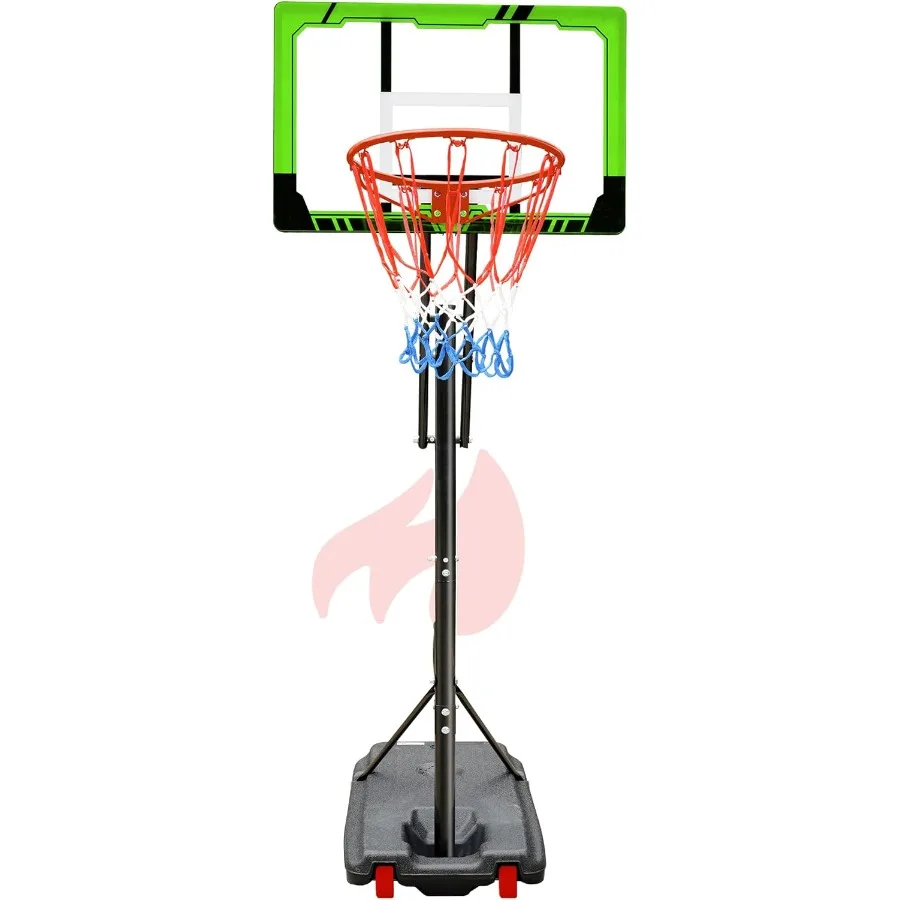 

Portable Basketball Hoop Height Adjustable 4.0-10ft: Outdoor Basketball Goal System for Youth Teens in Backyard/Driveway/Indoor