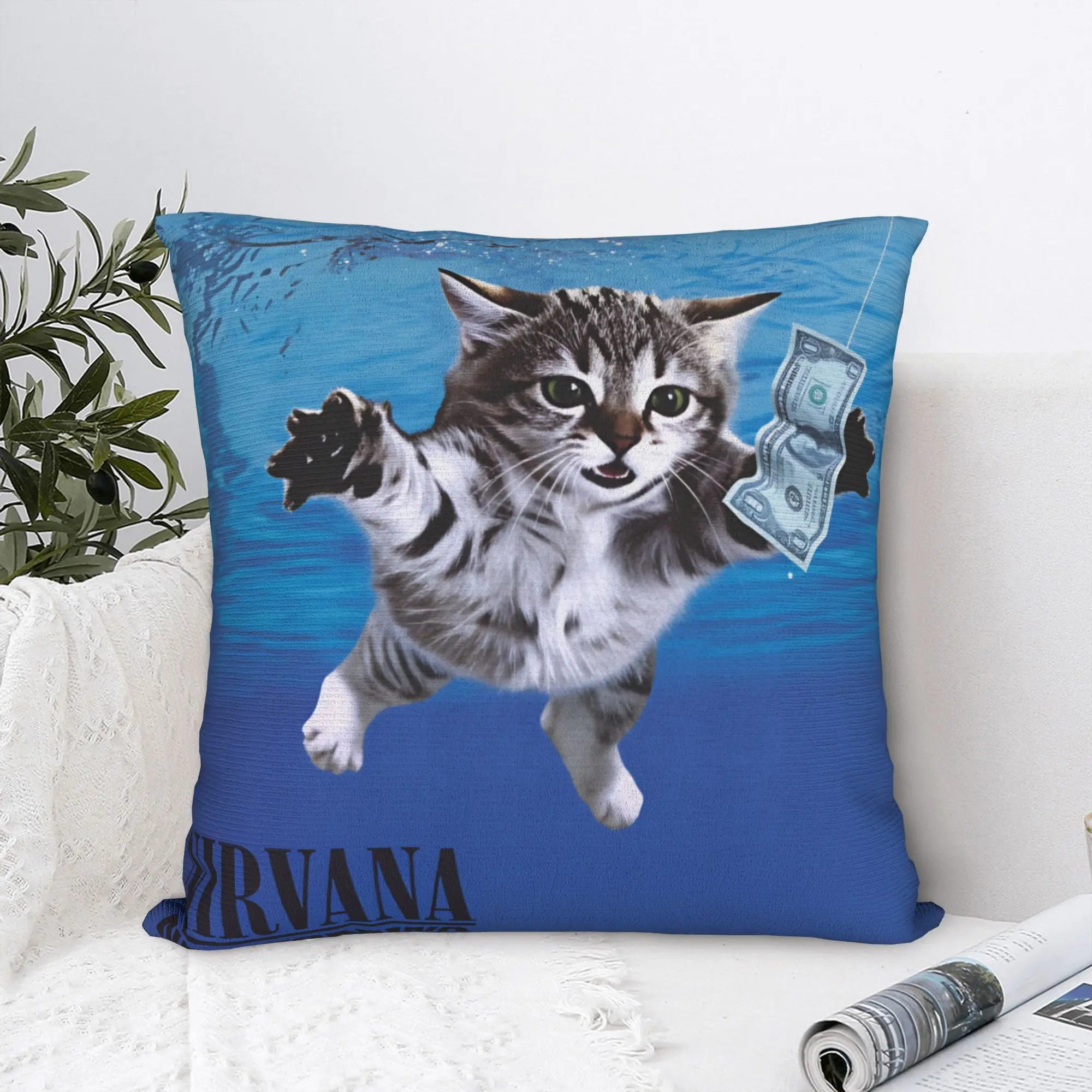 

Rock K-Kurt Cobain Hot Band Pillow Cover Morden Pillow Case For Sofa Couch Bed Living Room Design Pillowcases Gift