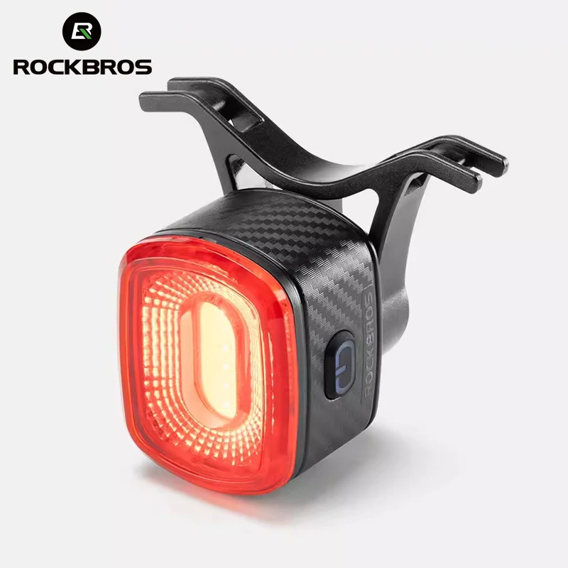 

ROCKBROS Bike Rear Light Cycling Taillight Smart Brake Synchronous Vibrate Light-sensing Warning MTB Road Bicycle Tail Light