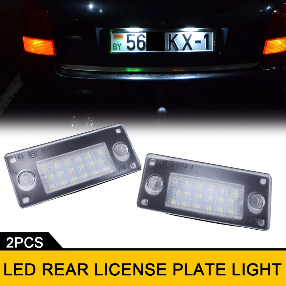 2x Free Error LED Rear Number Plate Light For Audi A4 S4 Avant 1999~2001 RS4 B5 A3 2001~2003 Car Styling Accessory Parts